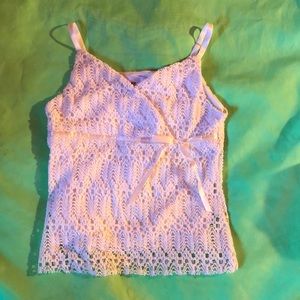 COPY - Cream lace tank top size 8-10
